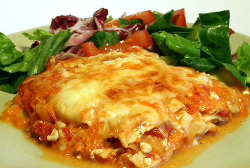 Tinas vegetariska lasagne