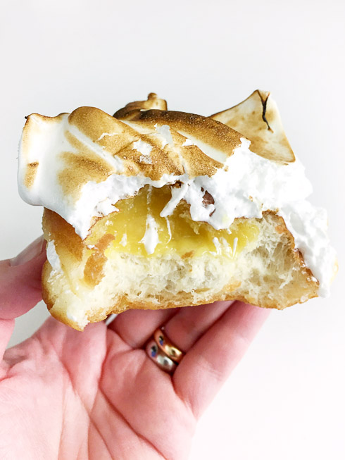 lemon meringue doughnut