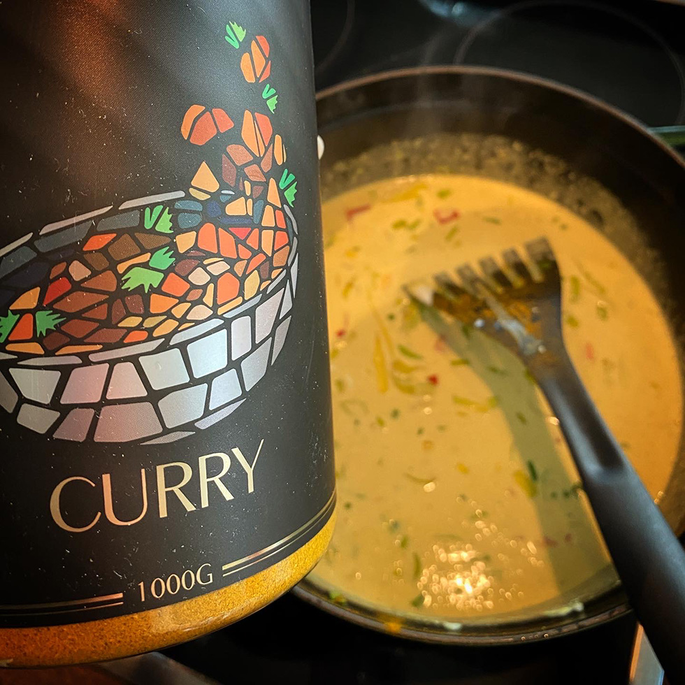 Tonfisk i currysås med ris