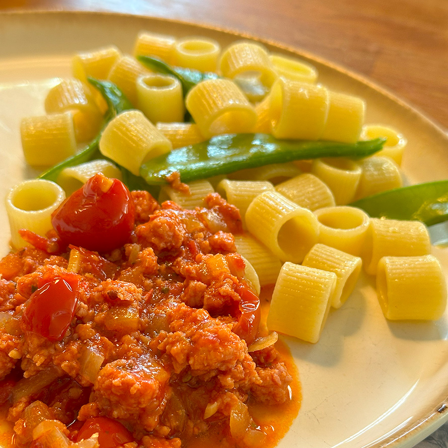 Pasta med salsicciafärs